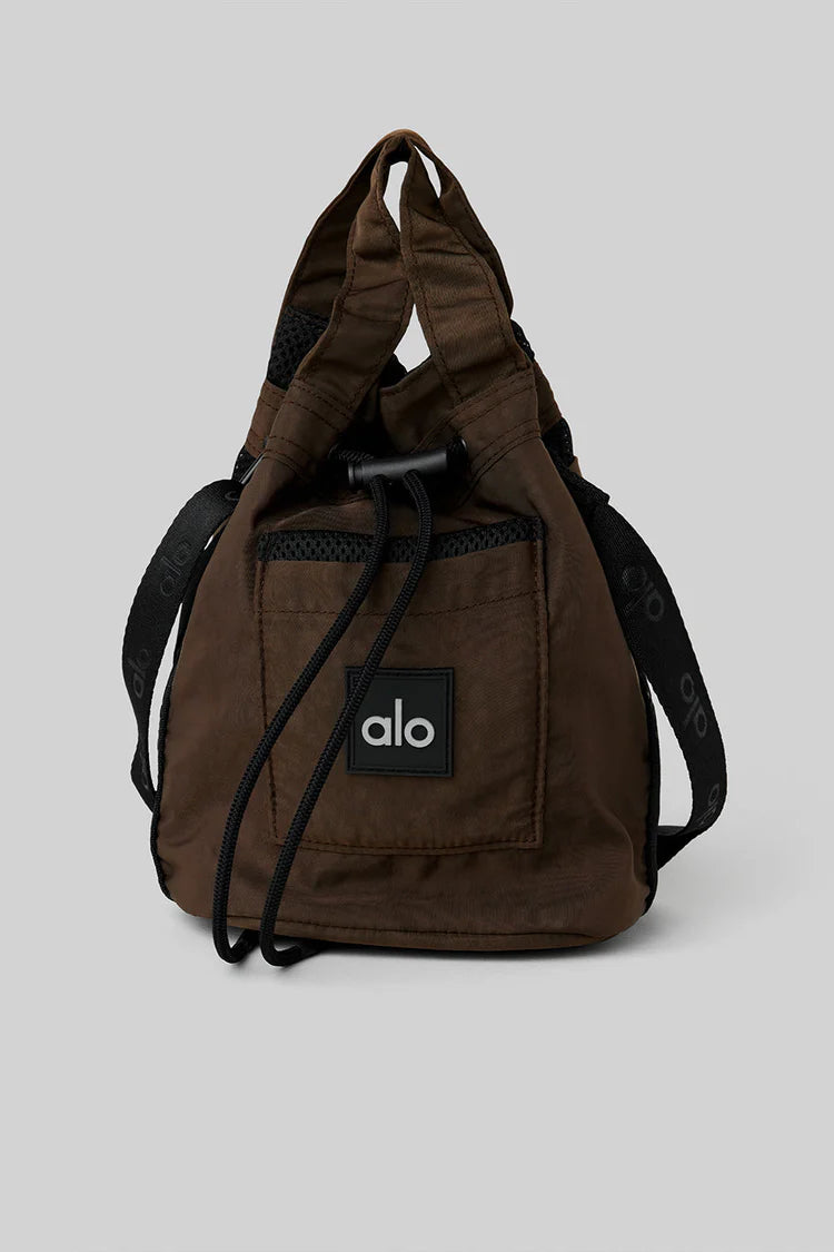 CROSS BODY BUCKET BAG - ESPRESSO/BLACK